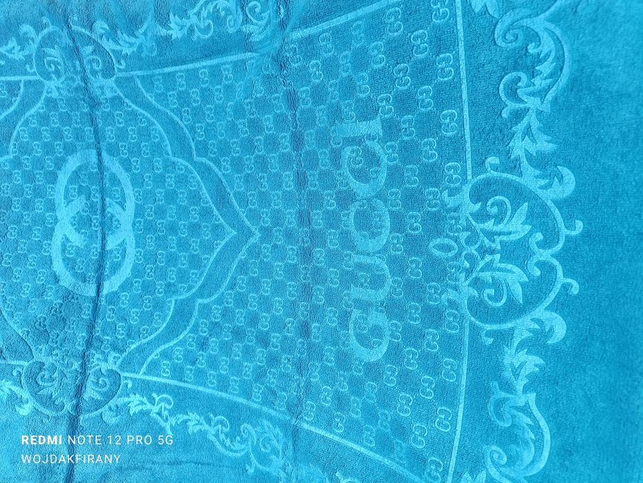 Ręczniki granat turkus z mikrofibry 70x140cm