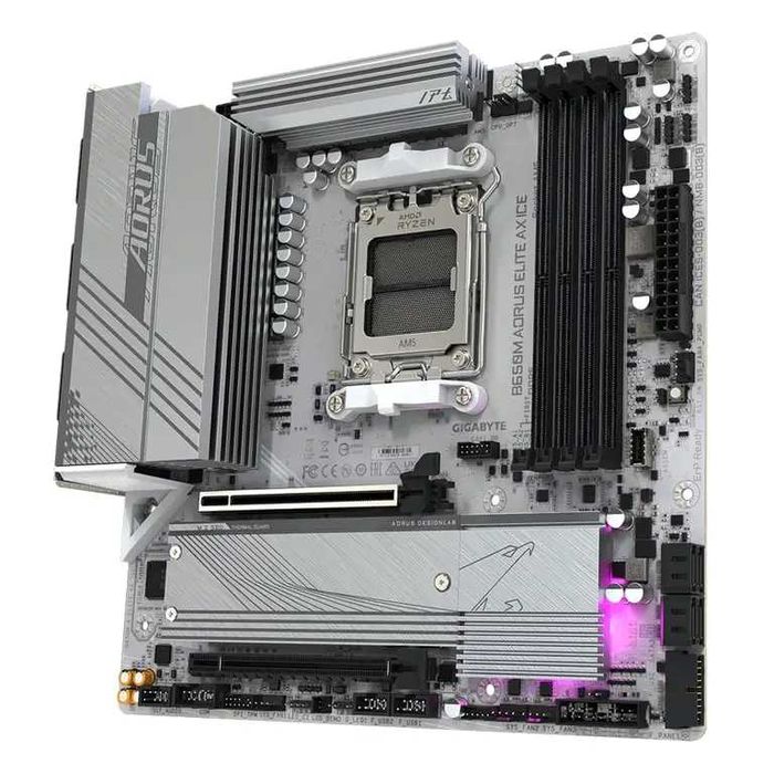 Материнська плата Gigabyte B650M Aorus Elite AX ICE