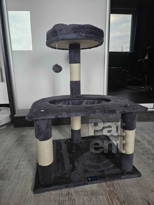 Drapak dla kota domek słupek do drapania legowisko kot dom 3 poziomy