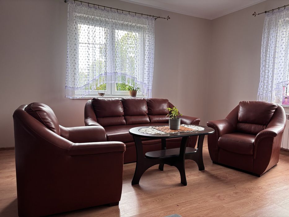Sofa rozkładana + 2 fotele Bodzio ekoskóra