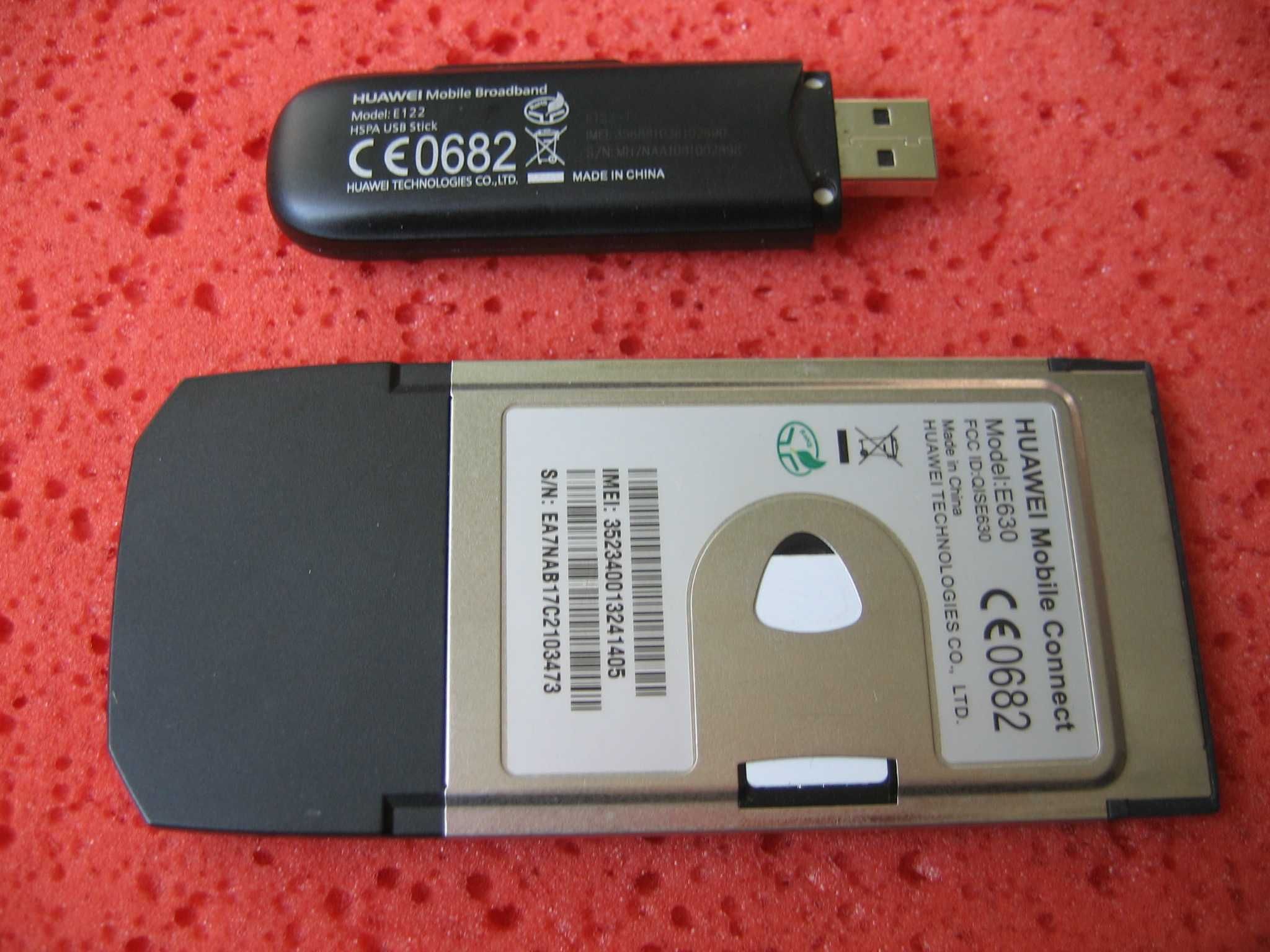 Komplet - Modem Blueconnect Huawei E122 (USB) + E630 (PCMCIA)