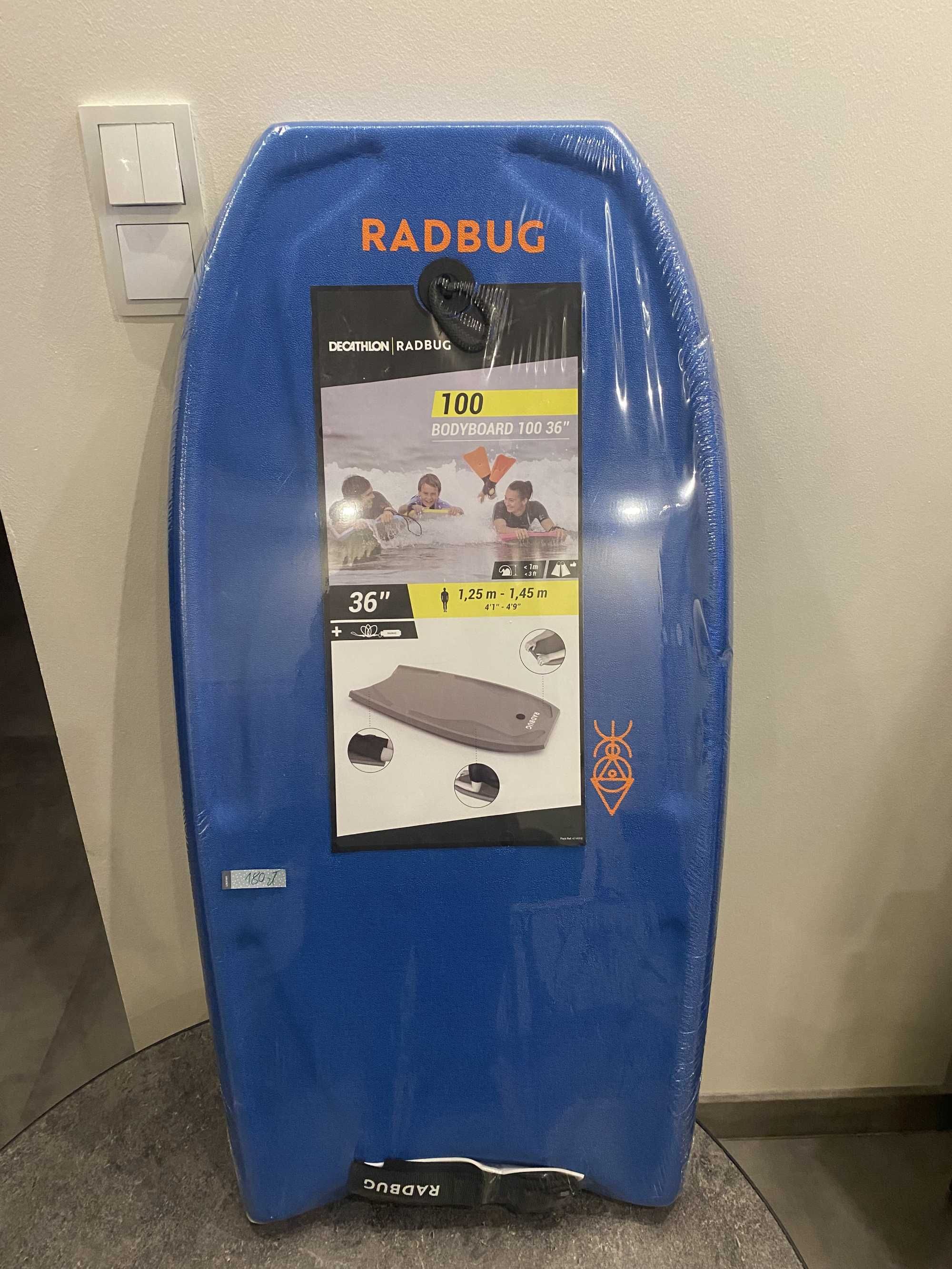 Deska bodyboard Radbug 100 z leashem na nadgarstek