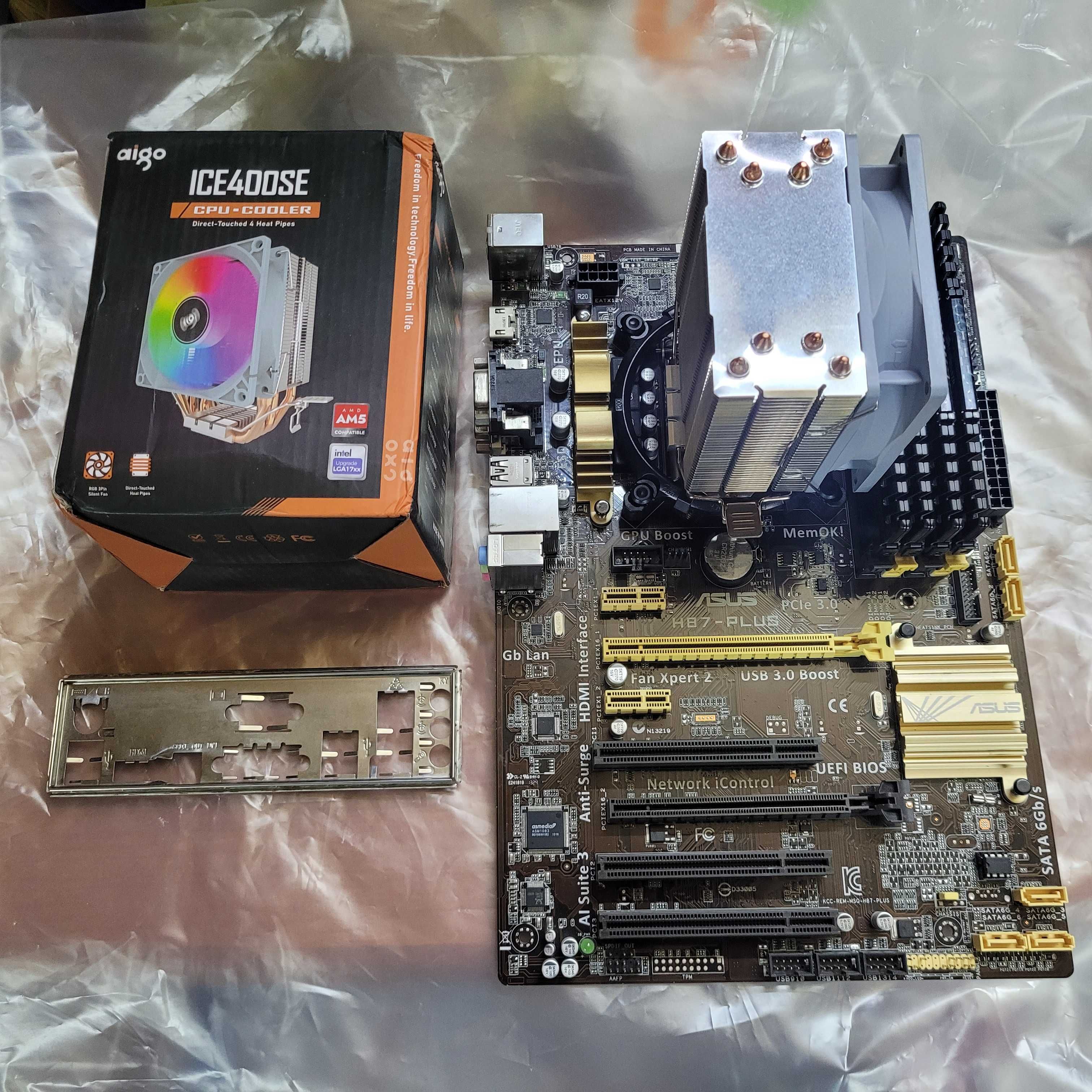 Ігровий комплект s1150 ASUS H87-PLUS + I7 4771 4/8X3.5GHz + 16GB DDR3
