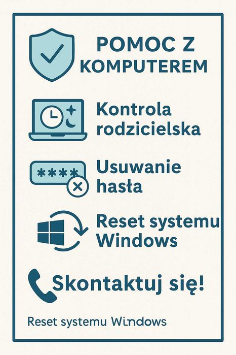 kontrola rodzicielska / naprawa Windowsa i inne– pomoc komputerowa