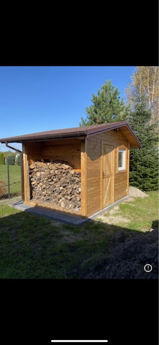 Drewutnia, schowek na drewno, domek narzędziowy.