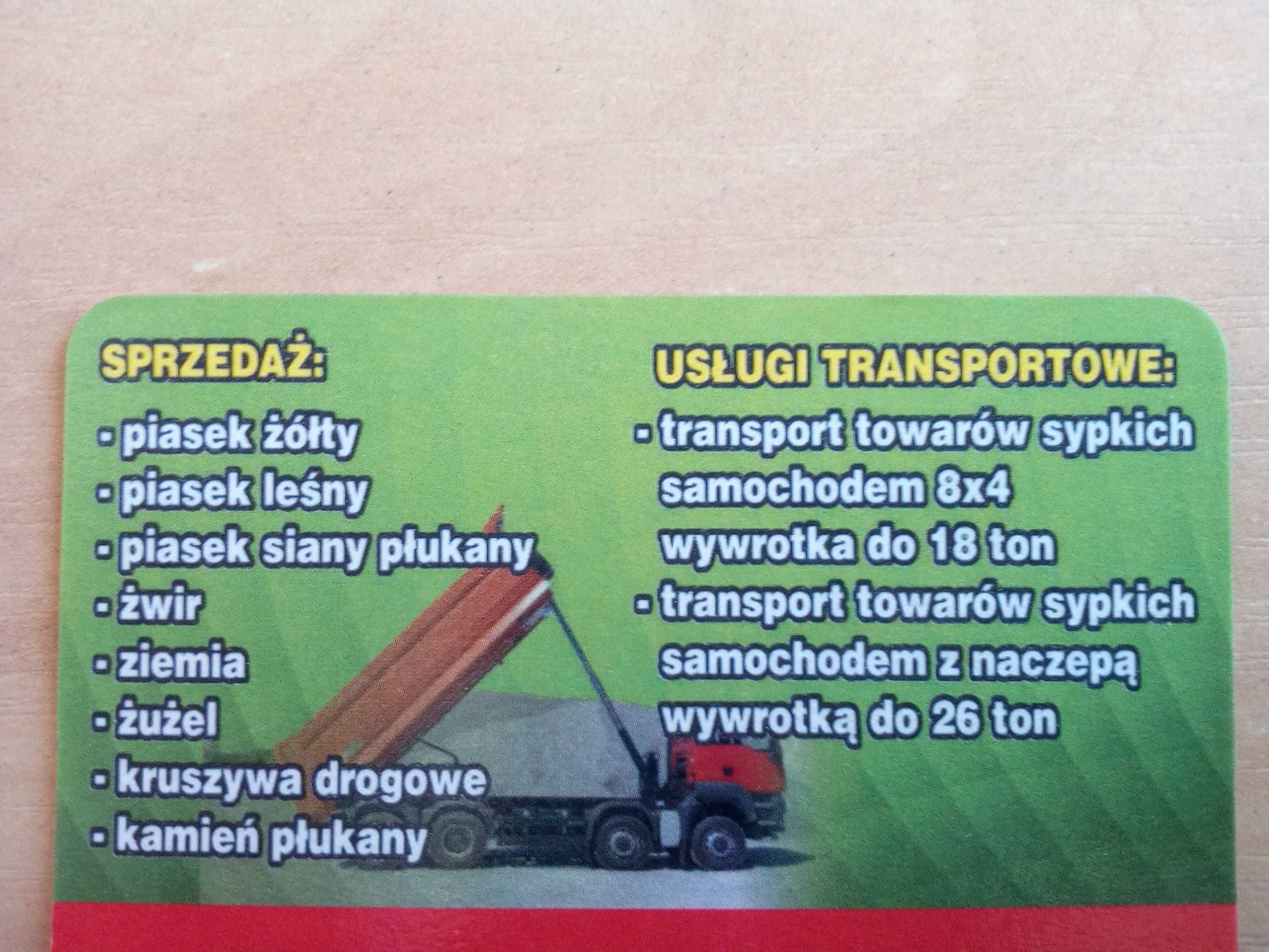 usługi transportowe hds wywrotka koparko-ładowarka wyburzenia