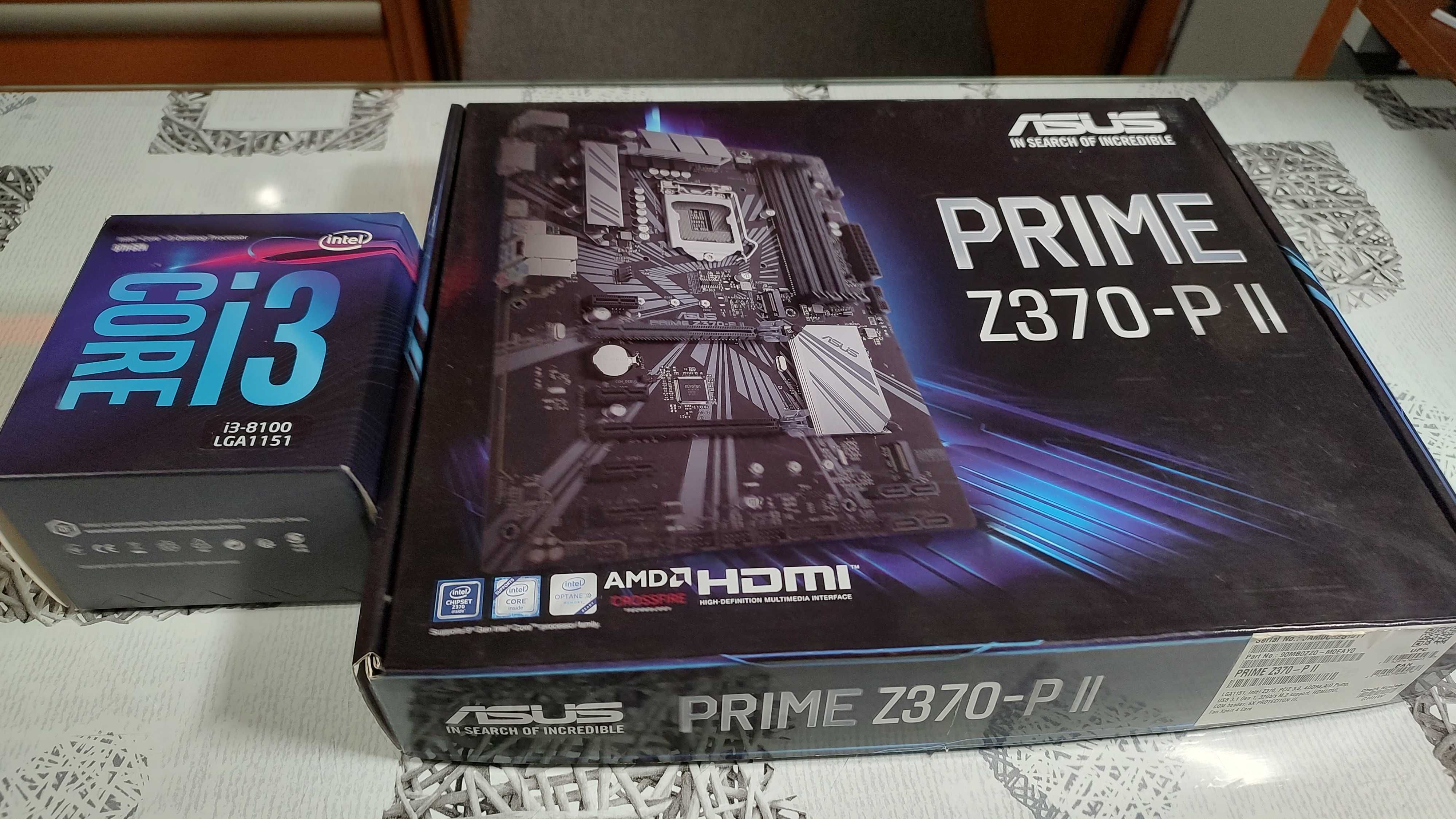 Asus Prime z370-p + i3-8100 + 32GB RAM
