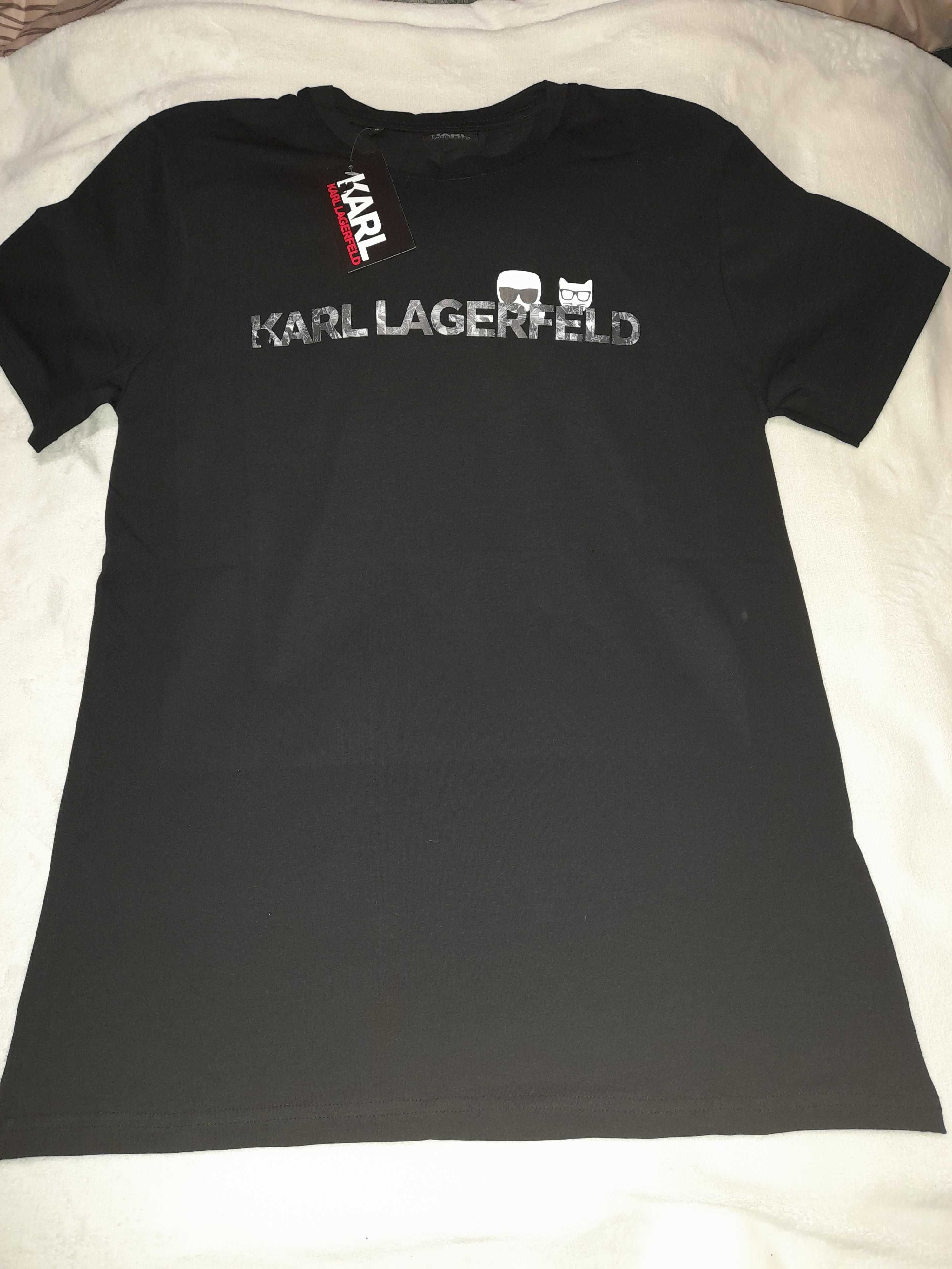 Karl Lagerfeld tshirt meski r.  Xl kolor czarny bawełna nowy