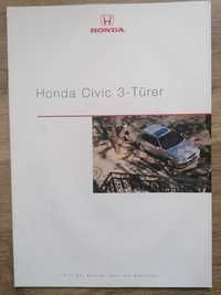 Prospekt Honda Civic VI 3-drzwiowa.