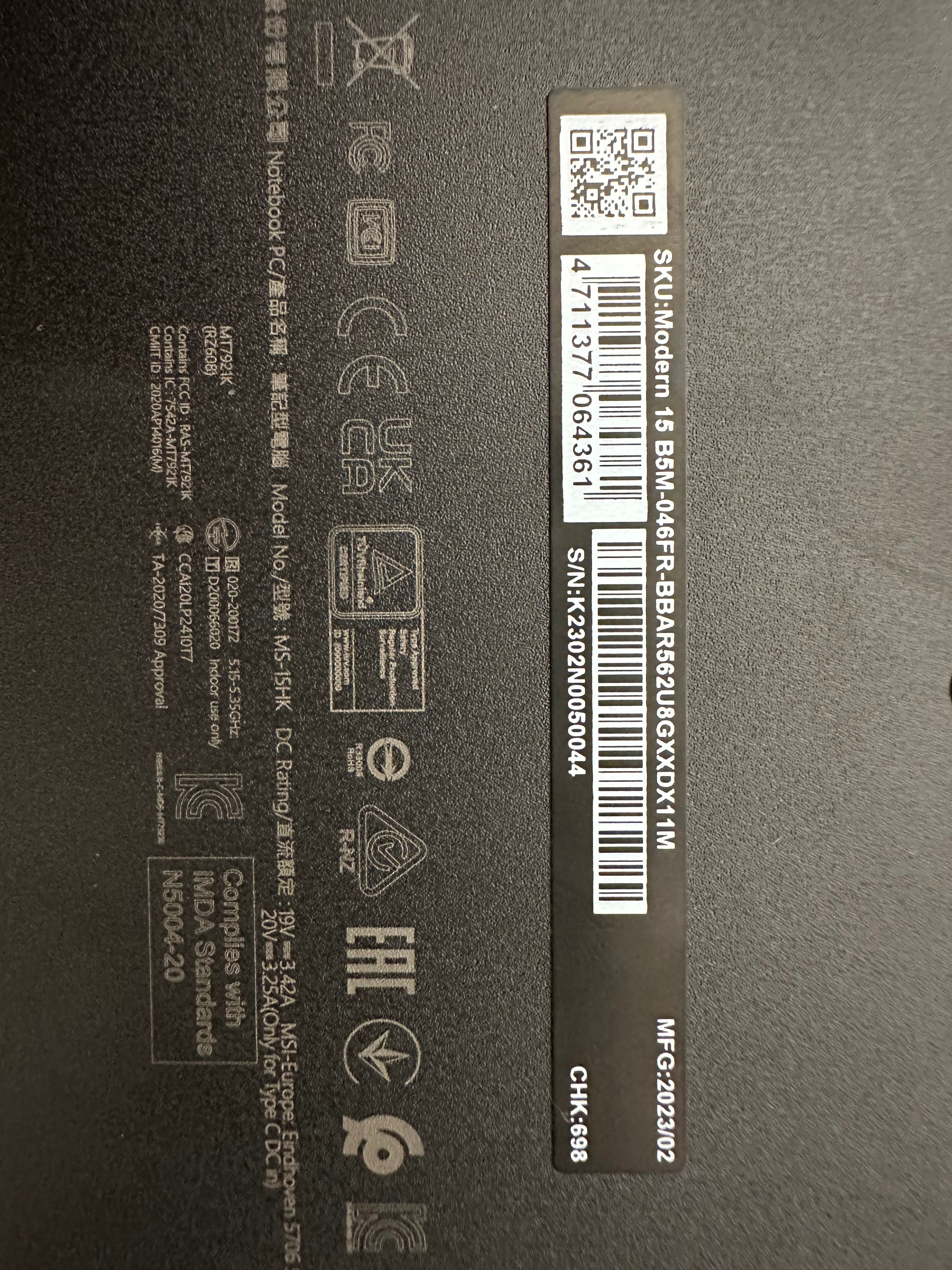 MSI Modern 15 B5M