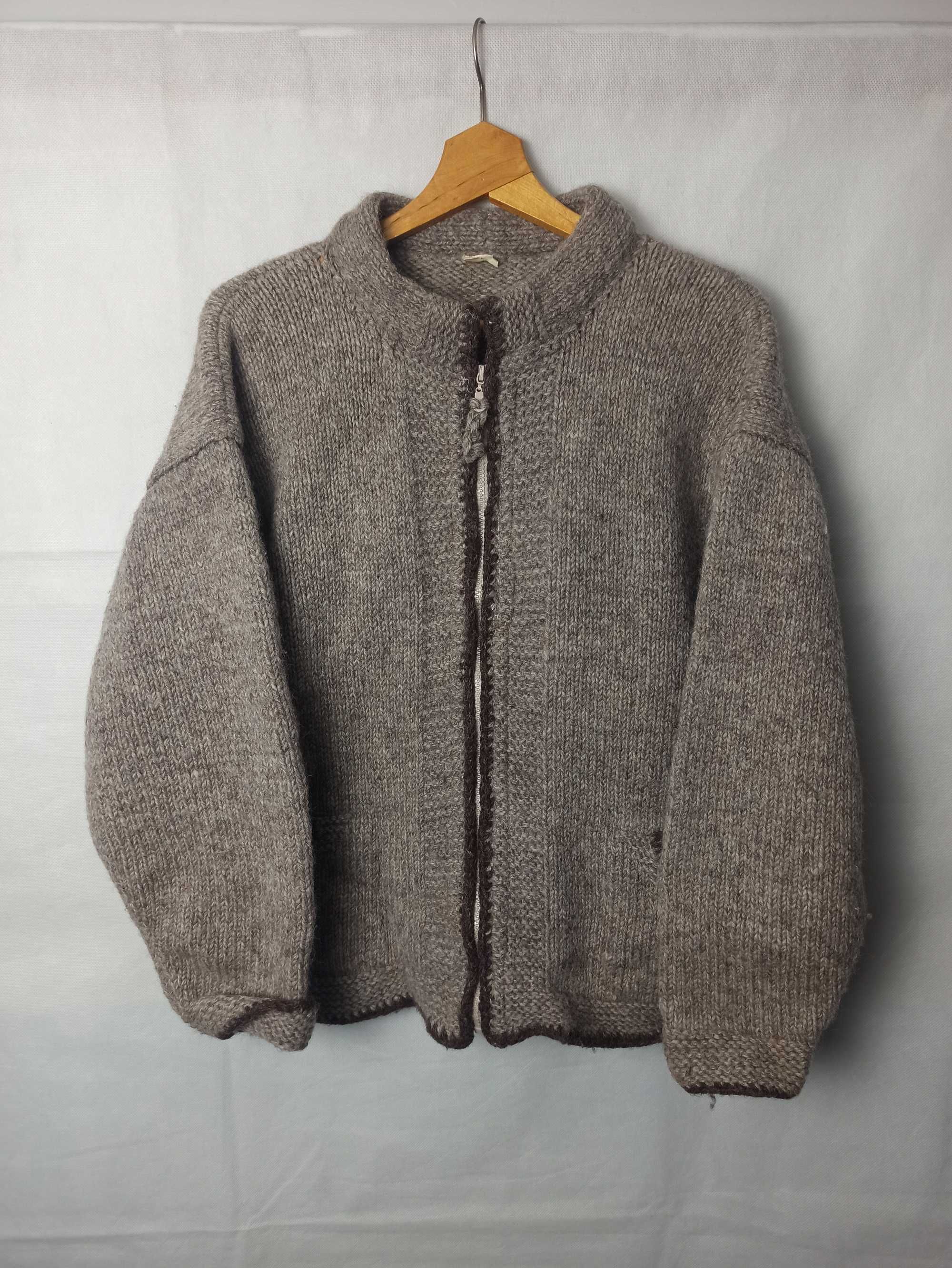 Vintage Wool Zip Jumper Made in Nepal