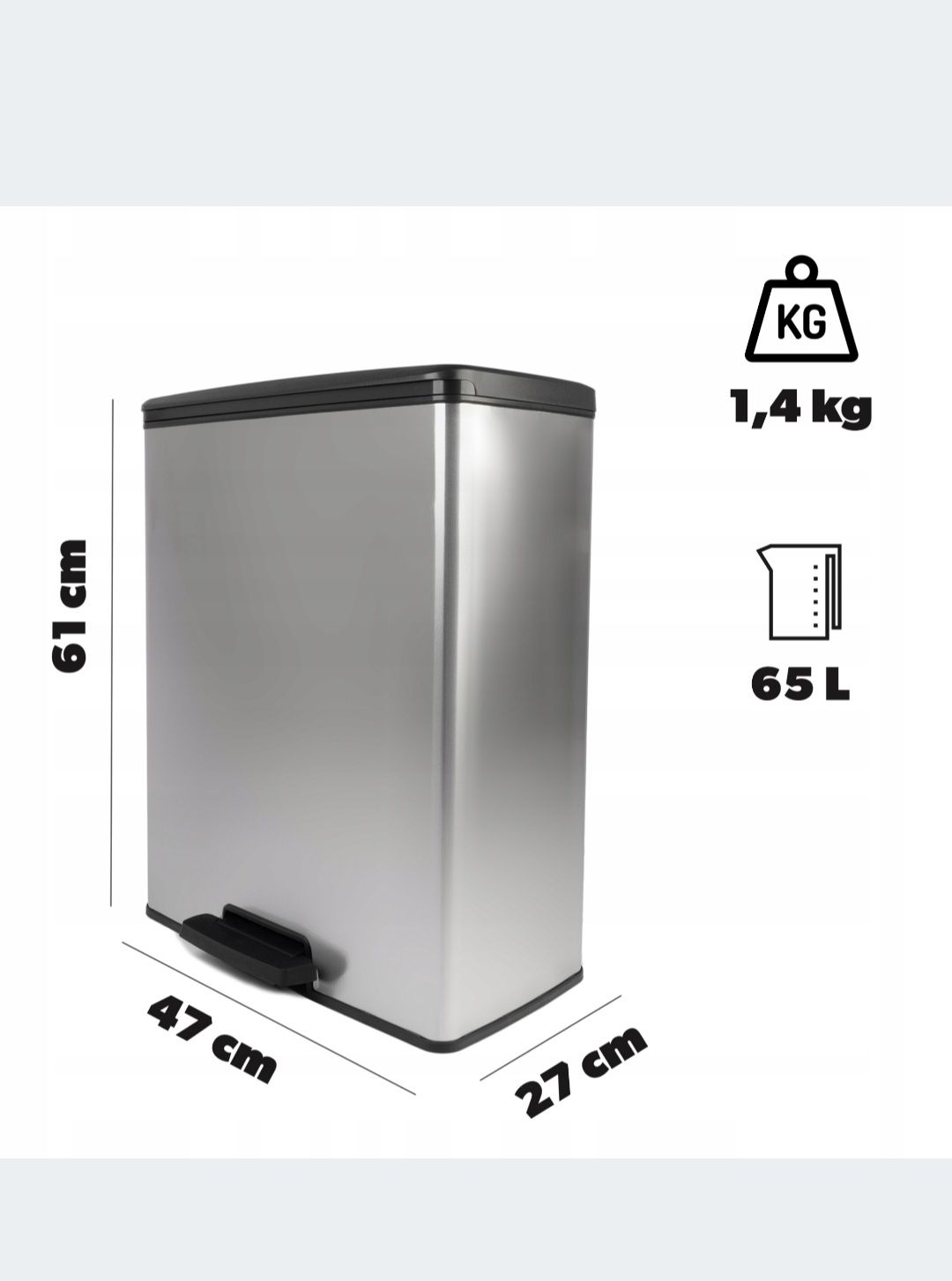CURVER KOSZ NA smieci 65L POJEMNIK na odpady, duzy