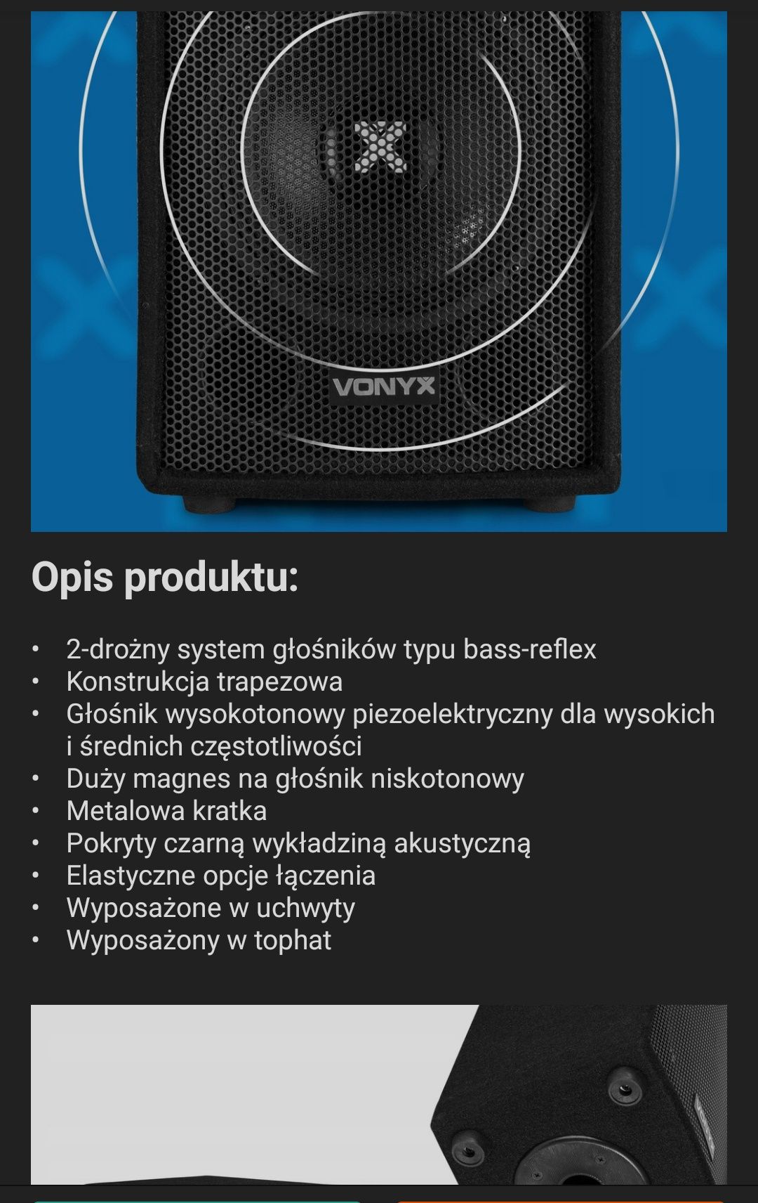 Kolumny Vonyx 2x400W nowe kpl