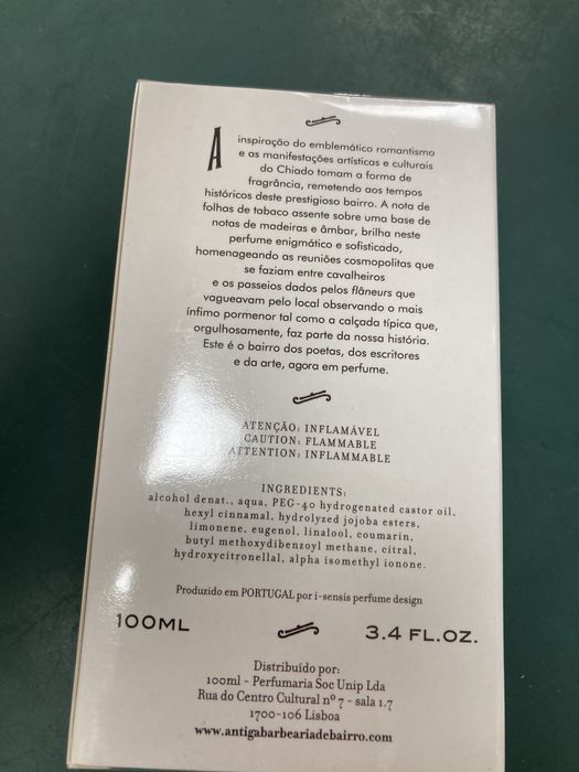 Perfume Antiga Barbearia do Bairro Chiado