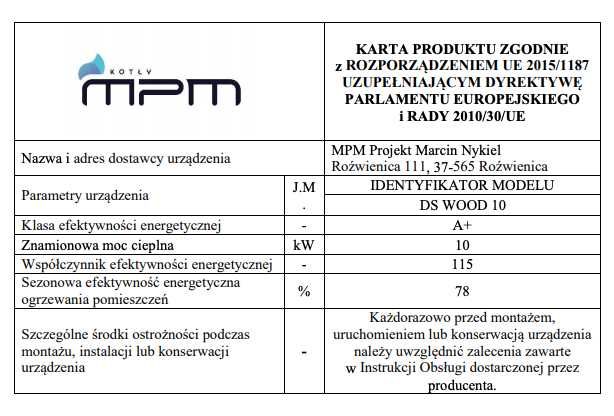 MPM DS Wood 10 kW kocioł piec zgazowujący drewno na zgazowanie drewna