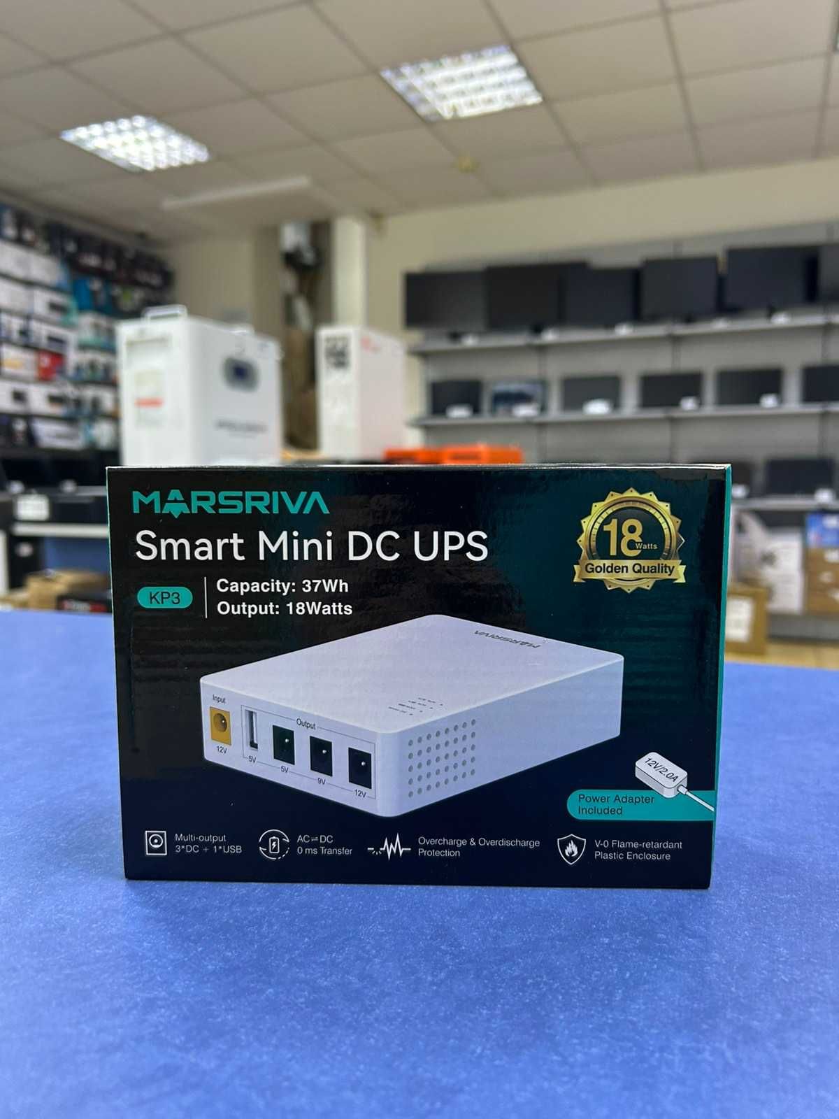 Міні ДБЖ, міні UPS DU-2S25 18.5Wh 12V/1A,  9V/1A, 5V/2A  3.7V*5000mAh
