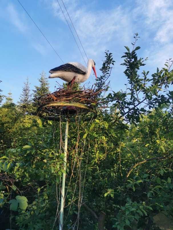 Bocian figurka dom dekoracje ozdoba duży 76 cm