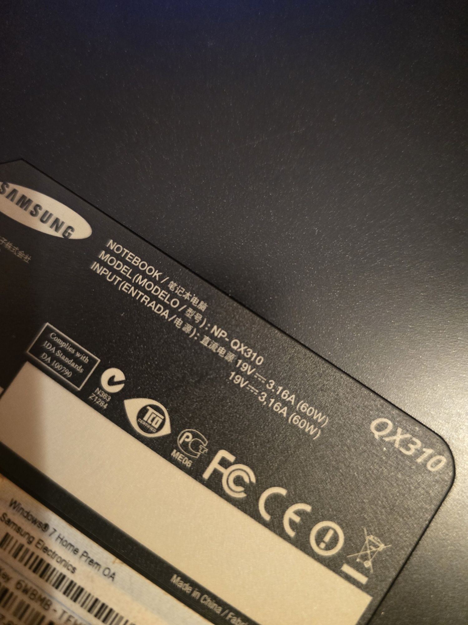 Notebook Samsung QX310-S02