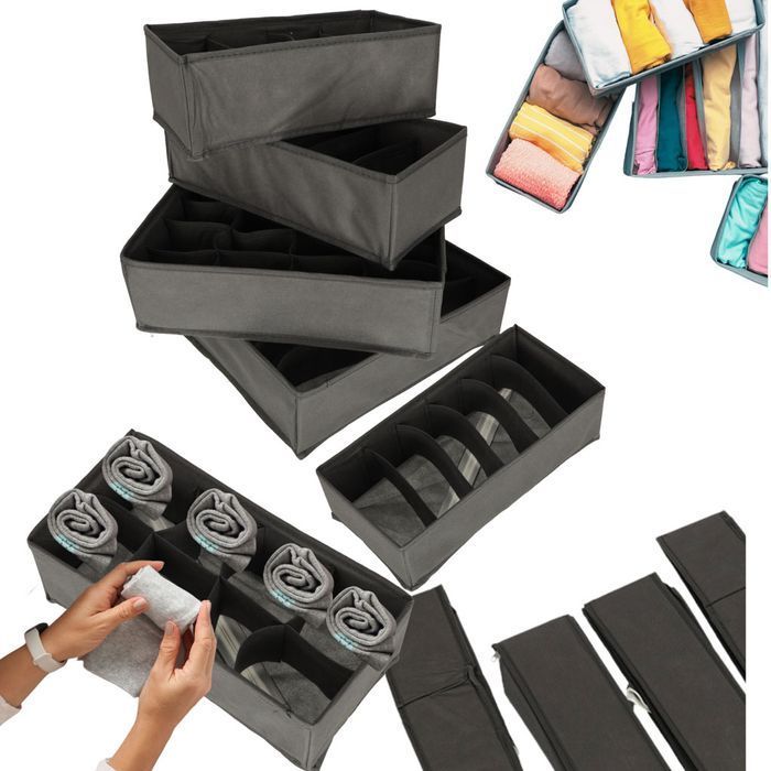 Organizer Do Szuflady Szafy Na Bieliznę Skarpetki Pojemnik Zestaw