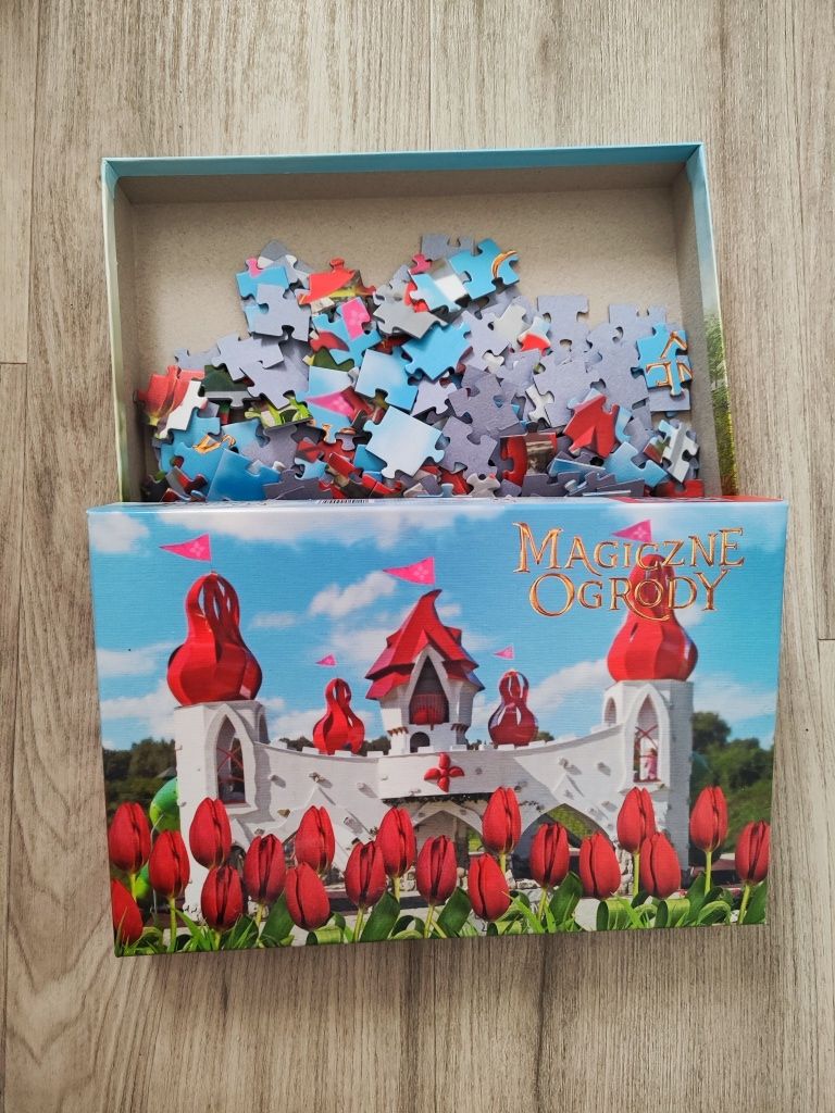 Komplet Puzzli 160 elementów magiczne ogrody