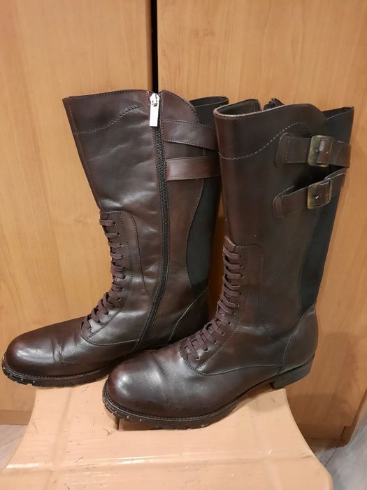 Sprzedam skórzane kozaki, produkcji włoskiej