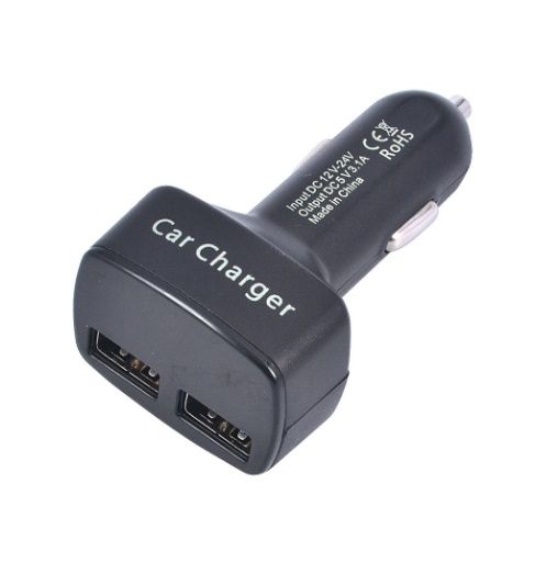 Автомобильное зарядное 2хUSB + ТЕСТЕР (вольтметр, температура салона)