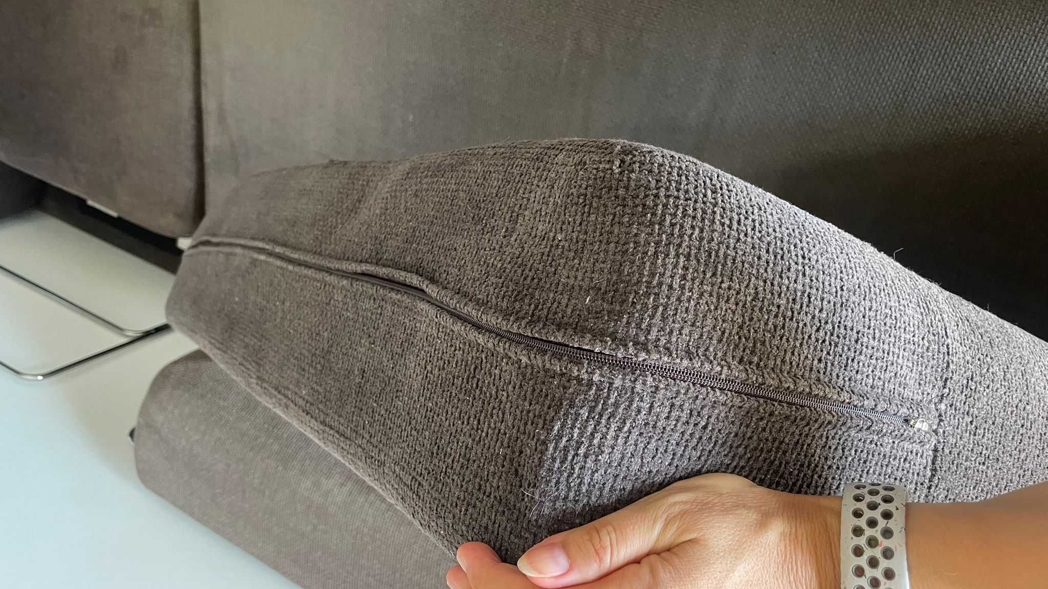 Sofa chaise longue cinzento