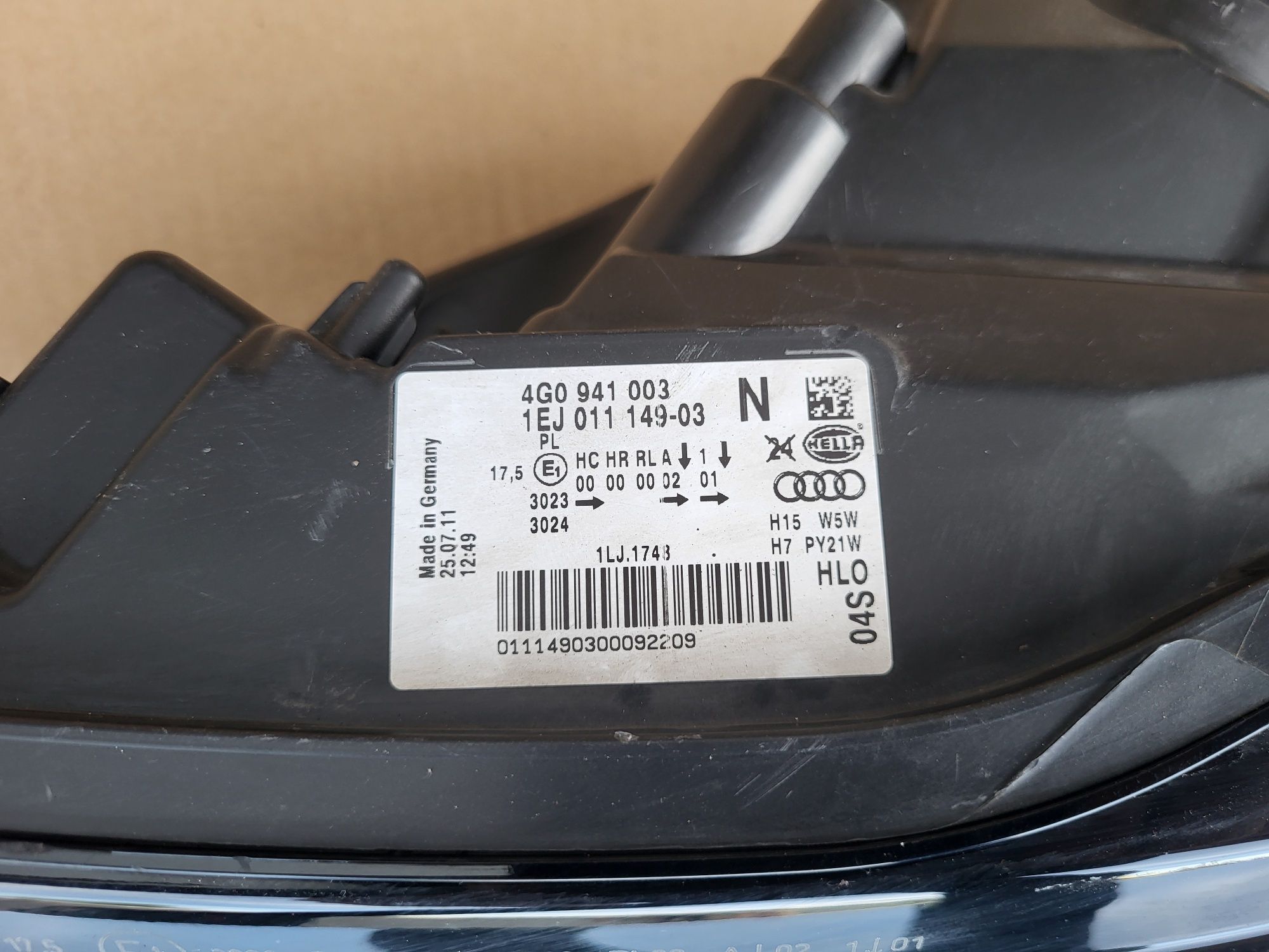 audi a6 c7 lampa przod uk lampy anglik