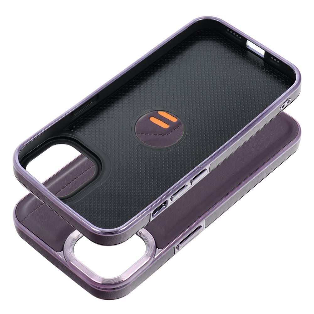 Etui Case Plecki Milano Iphone 14 Ciemny Fiolet + Szkło 9H