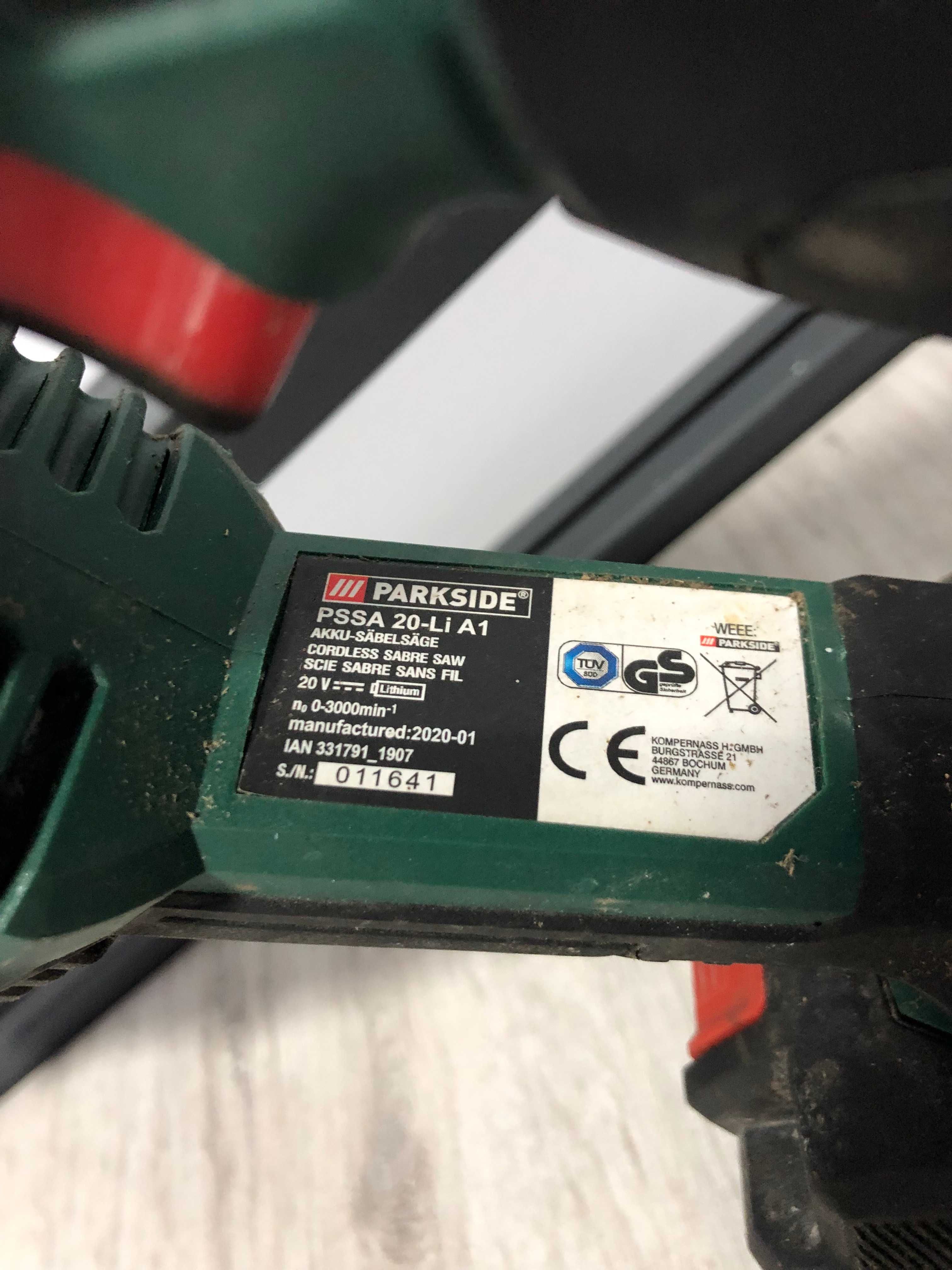PARKSIDE Piła szablasta akumulatorowa 20V + aku 2ah