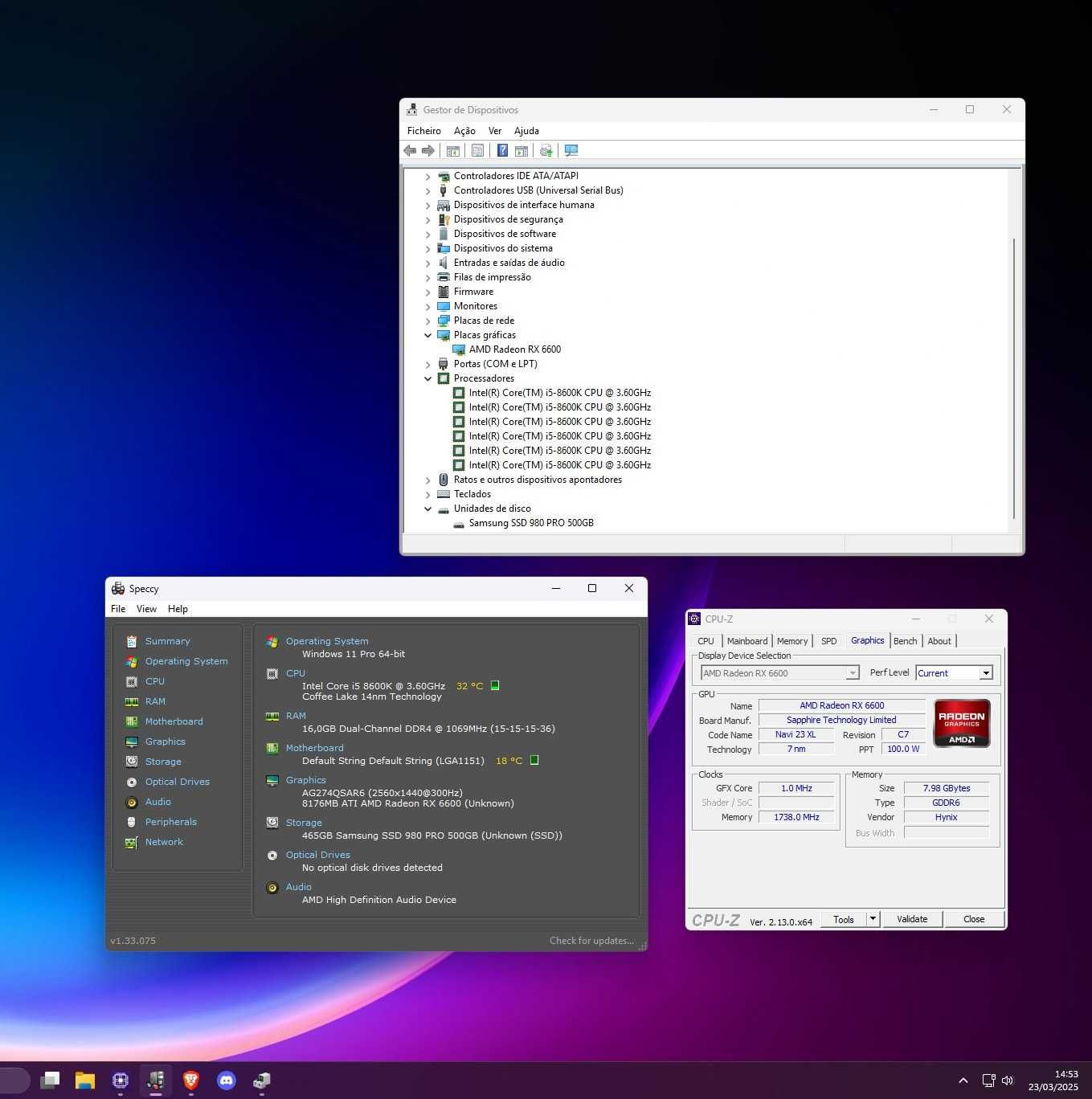 Asus Strix Z370-F + Intel i5-8600k + 16Gb DDR4  (2x8Gb)
