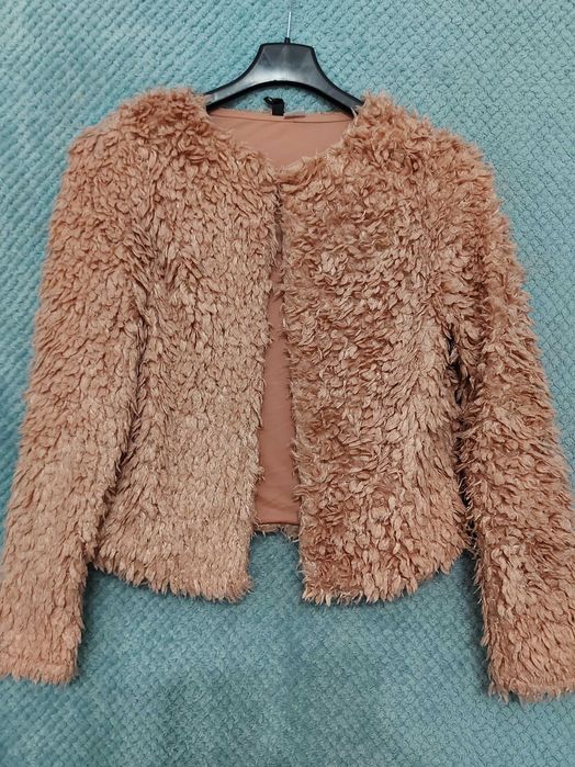 Krótka kurtka, różowy kardigan, bolerko H&M DIVIDED, roz. 34/ XS