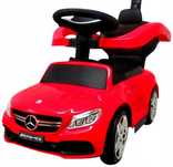 Jeździk Pchacz 2w1 Mercedes AMG c63 Muzyka+KLAKSON czerwony