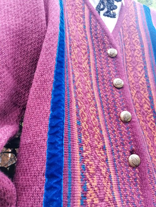 Sweter kardigan Vintage wełna 100%