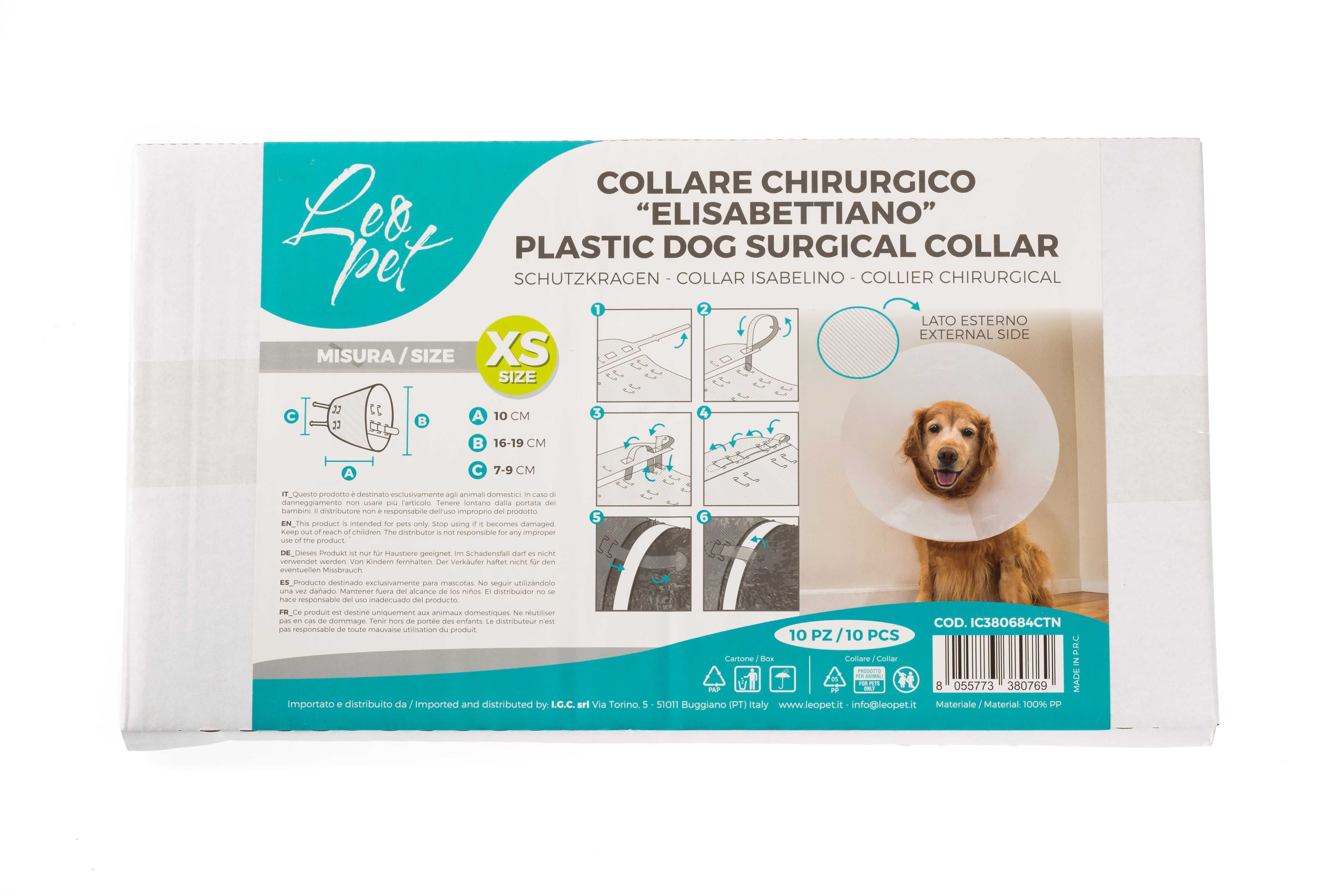 NOVO - Colar Isabelino Plástico, colar de Recuperação, surgical collar