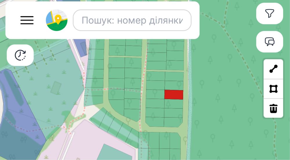 Гайок 0,1га асфальтований під’їзд.