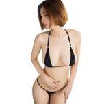 Bahama seksowne micro bikini wiązane na plażę strój kąpielowy czarny