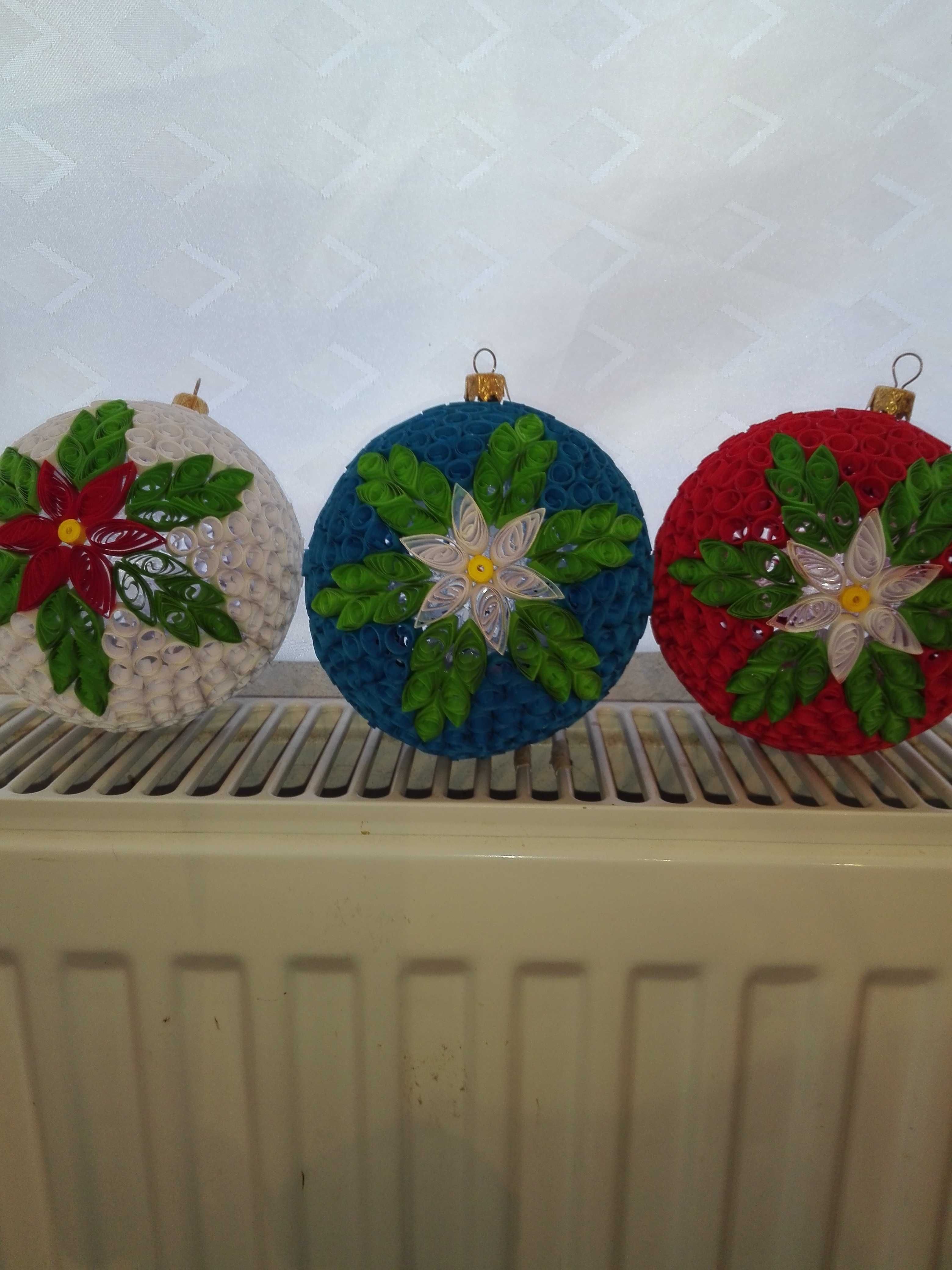 Bombki choinkowe 6 cm quilling