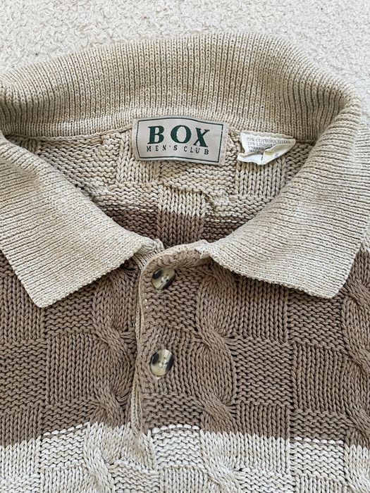 Sweter męski z kołnierzykiem typu polo