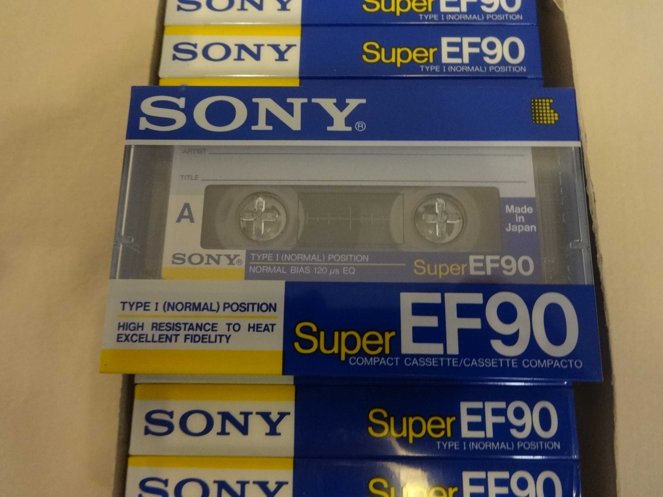 10 sztuk Sony Super EF 90 audio casety (Made in Japan) Nowe