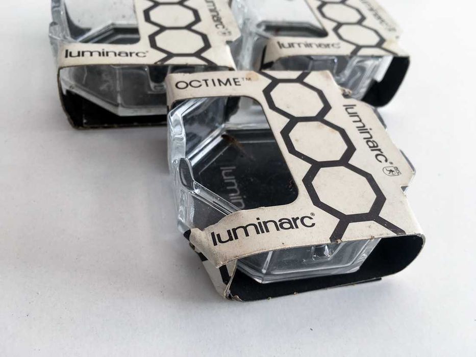 3 Cinzeiros Luminarc Octime - NOVOS