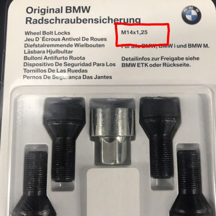 Секретки на колеса болти протиугон оригінал аксесуар бмв bmw