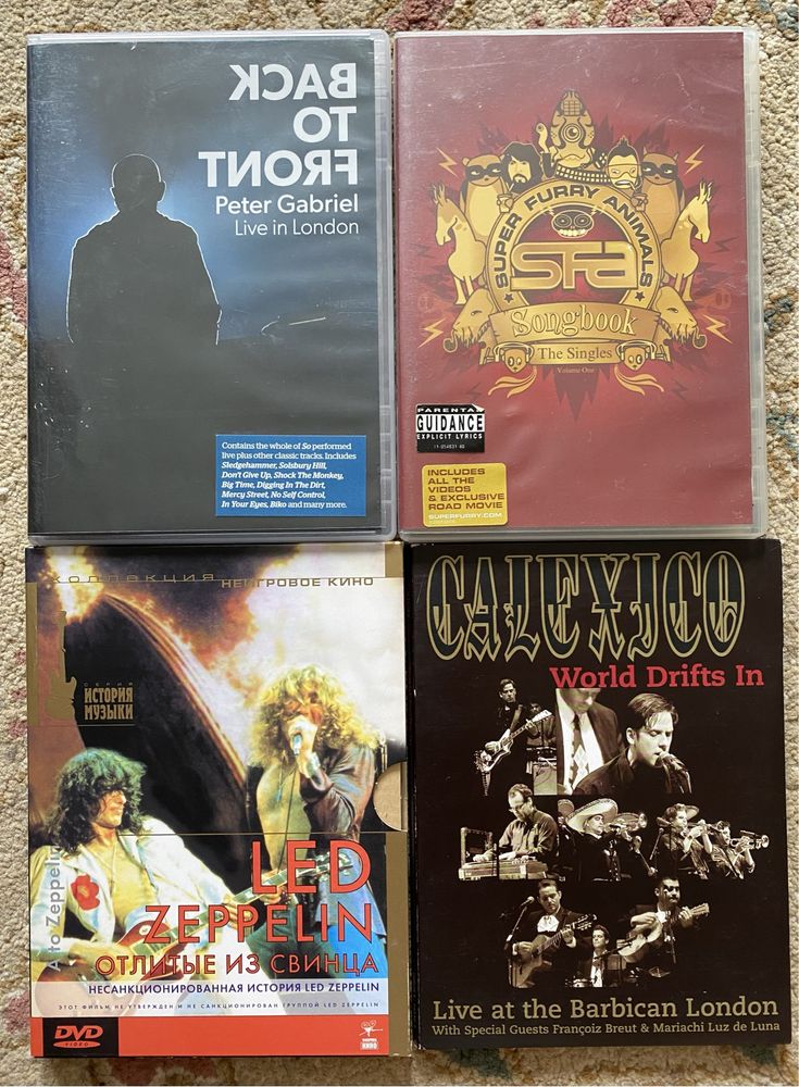 DVD фирменные, Pixies, Mike Oldfield, Led Zeppelin, Emir Kusturica
