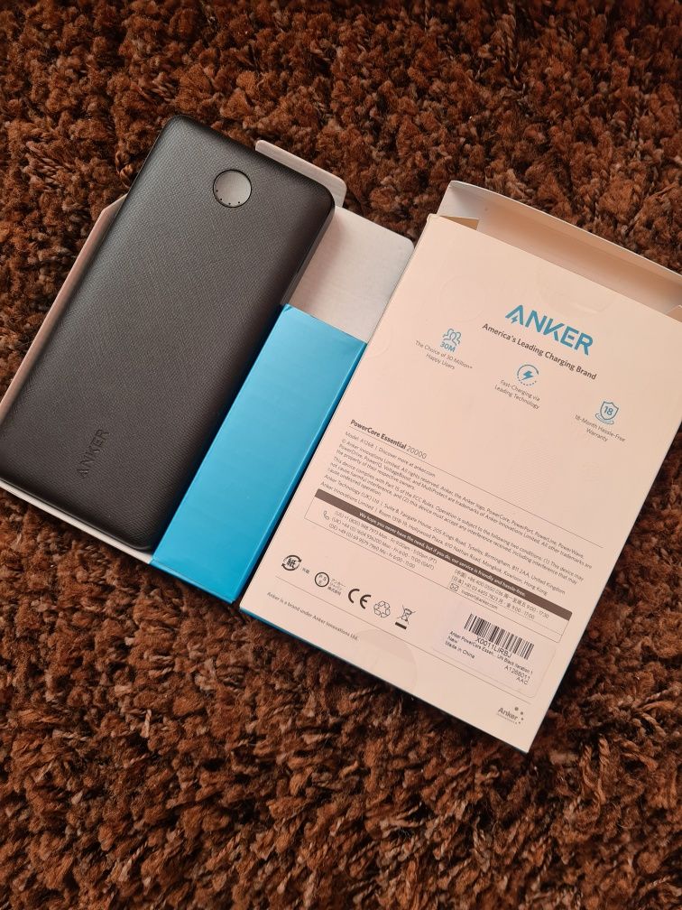 Power Bank Anker 325 (A1268) PowerCore 20000 mAh повербанк (новий)