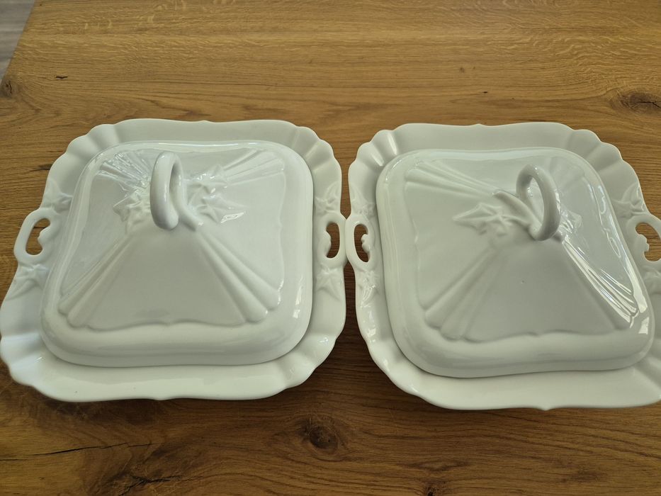 Zabytkowe wazy / półmisy porcelanowe Carl Tielsch, Altwasser – pocz. X