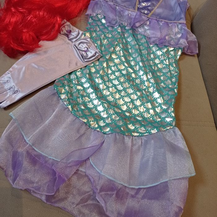 Sukienka Strój przebranie księżniczka Syrenka Ariel r.110-116