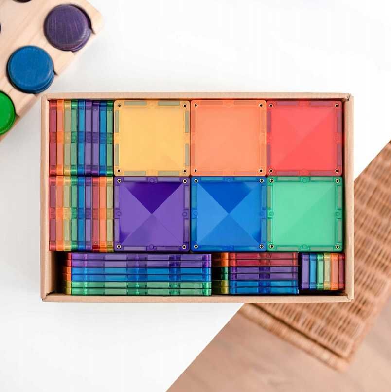 Super Klocki magnetyczne edukacyjne Connetix 102 el zestaw startowy 3+