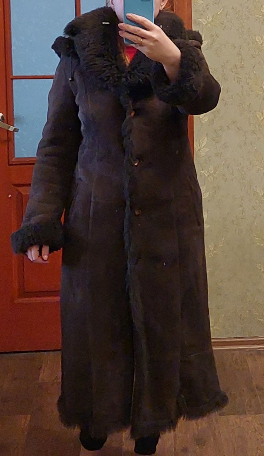 Дубленка натуральная женская куртка пальто xxl, 50р