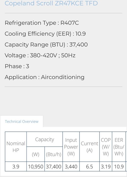 Pompa ciepla 10kw sprężarka copeland