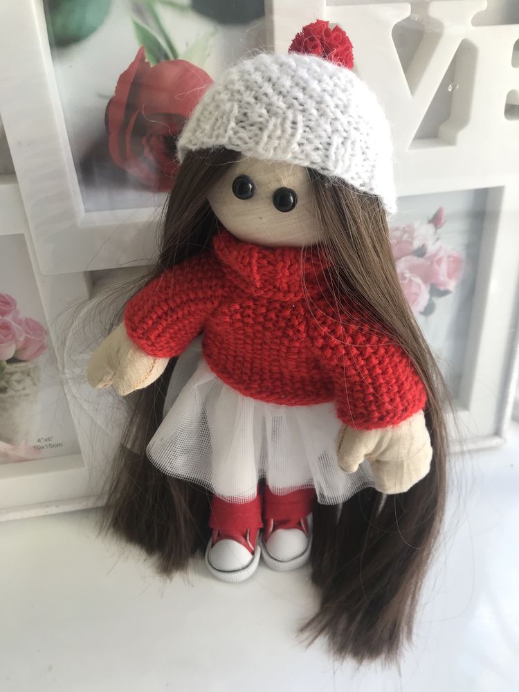 Интерьерная куколка ручной работы , подарок для девочки на Новый год